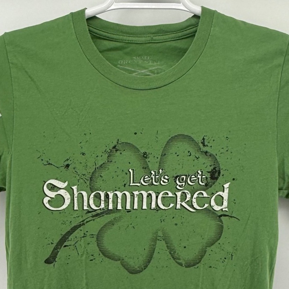 Grunt Style Mens Small Green Lets Get Shammered St Patricks Day Graphic T-Shirt